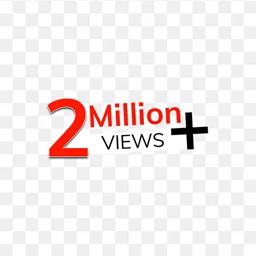 2 Million Views On Social Media Celebration Post transparent png image